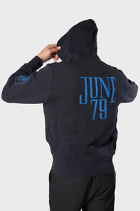 June Logo Hoodie in Navy - June79NYC