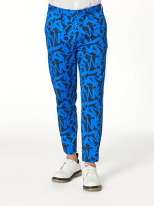 Charles Trouser in Abstract Logo Print - June79NYC