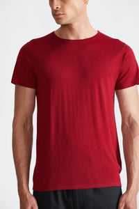 Zach Dress T-Shirt - Bordeaux 100% Prima Wool - June79NYC