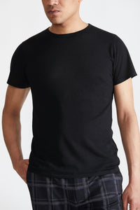 Zach Dress T-Shirt - Black- 100% Prima Wool - June79NYC