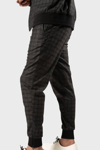Pierre Jogger Trouser - Black/ Grey Donagle Check - June79NYC