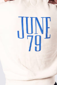 June Logo Hoodie in Ecru - June79NYC